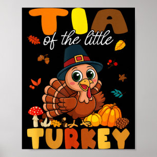 Tia Of The Little Turkey Thanksgiving Baby Shower  Poster