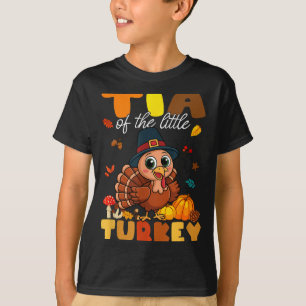 Tia Of The Little Turkey Thanksgiving Baby Shower  T-Shirt