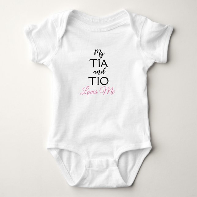 Tia & Tio (Auntie & Uncle) Loves Me baby Bodysuit (Front)