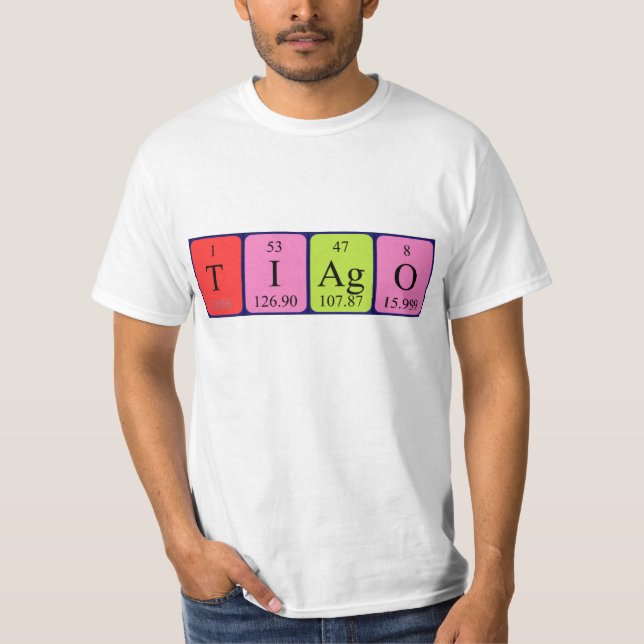 Tiago periodic table name shirt (Front)