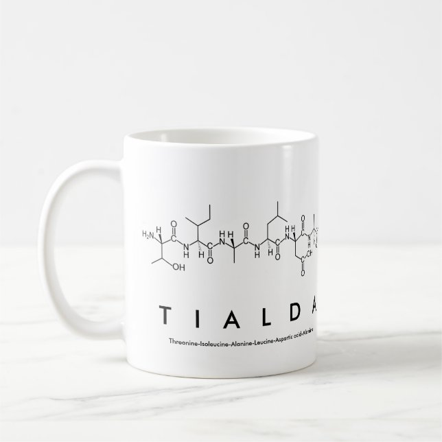Tialda peptide name mug (Left)