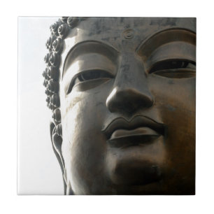 Tian Tan Buddha Face close up Tile