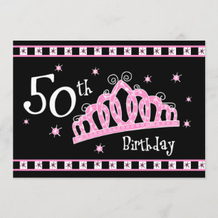 Tiara 50th Birthday Invitation