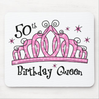 Tiara 50th Birthday Queen LT Mouse Pad