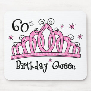 Tiara 60th Birthday Queen LT Mouse Pad