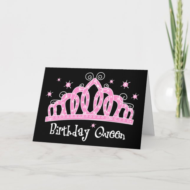 Tiara Birthday Queen Card (Front)