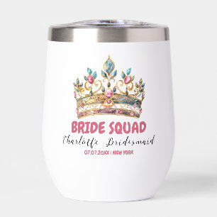 Tiara Bride Squad Bridesmaid Name Bachelorette
