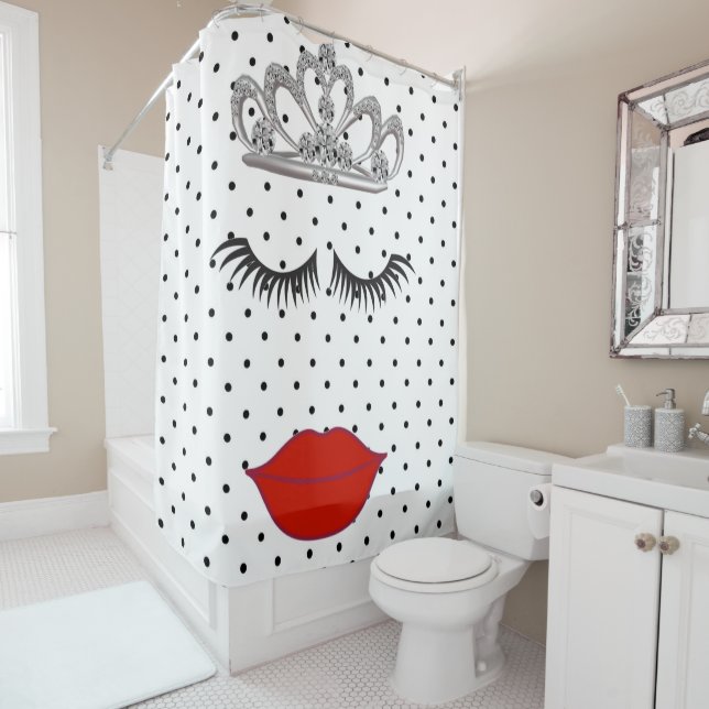 Tiara Party Wear My Tiara In The Shower Curtain (In Situ)