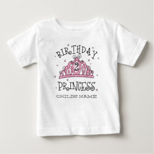 Tiara Princess 2nd Birthday T-Shir... - Customised Baby T-Shirt
