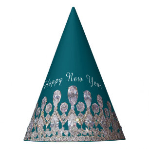 Tiara Print New Year Party Hat