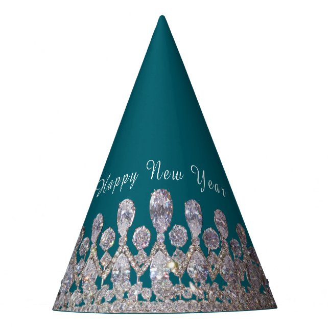 Tiara Print New Year Party Hat (Front)