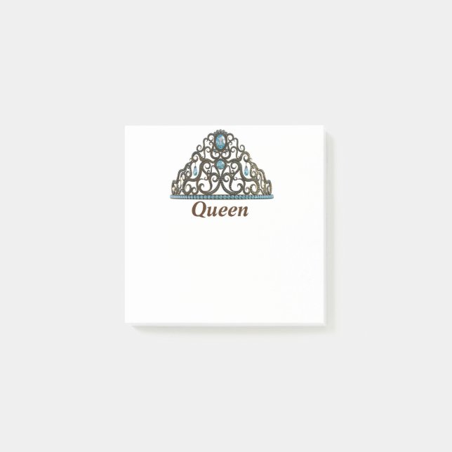 Tiara Queen  Crown Post-it Notes (Front)