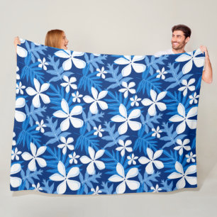 TIARE (BLUE) Fleece Blanket