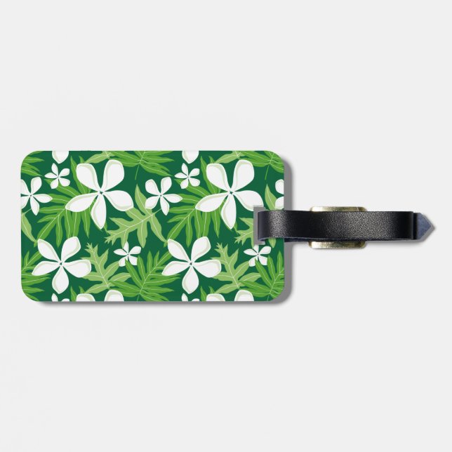 TIARE (GREEN) LUGGAGE TAG (Back Horizontal)
