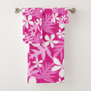 TIARE (HOT PINK) BATH TOWEL SET