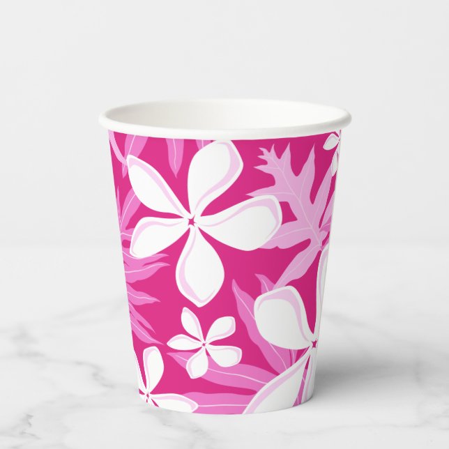 TIARE (HOT PINK) PAPER CUPS (Back)
