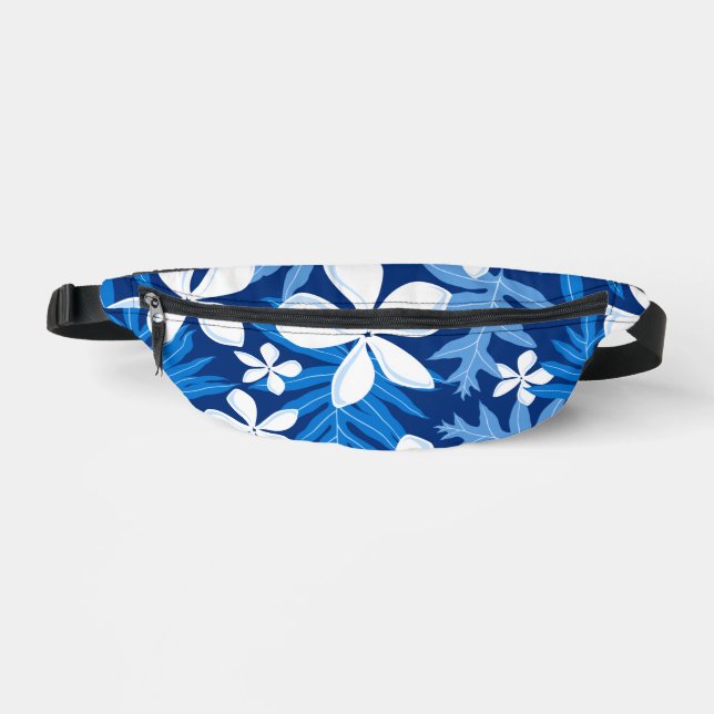 TIARE PATTERN IN BLUE BUM BAGS (Front)