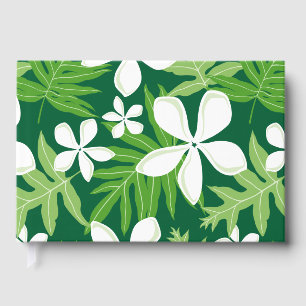 TIARE PATTERN IN GREEN GUEST BOOK