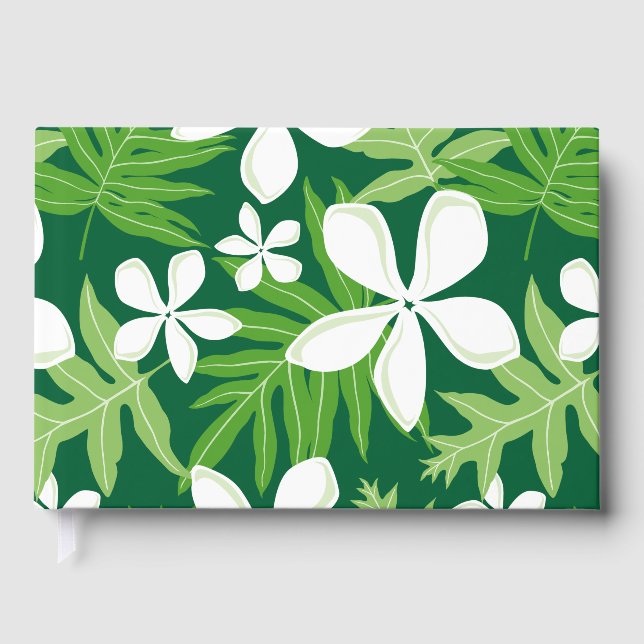 TIARE PATTERN IN GREEN GUEST BOOK (Front)