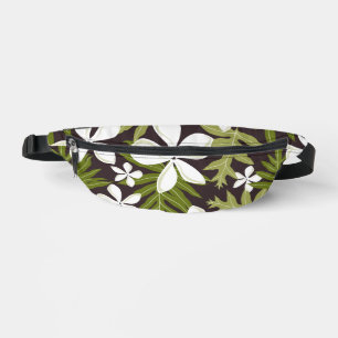 TIARE PATTERN IN OLIVE BUM BAGS