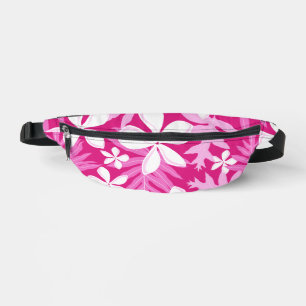 TIARE PATTERN IN PINK BUM BAGS