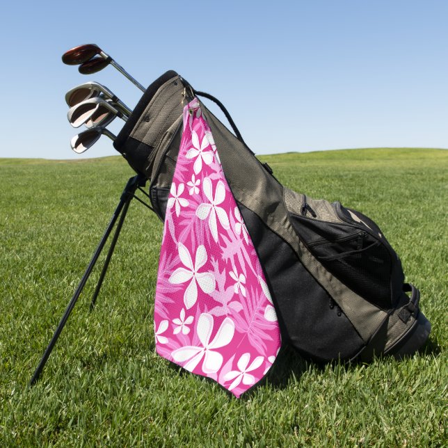 TIARE (PINK) GOLF TOWEL (Green)