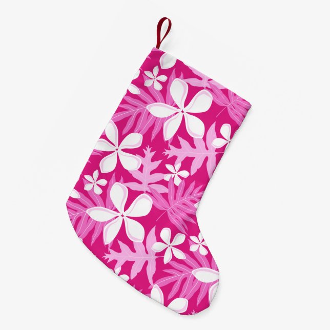TIARE (PINK) SMALL CHRISTMAS STOCKING (Front (Hanging))