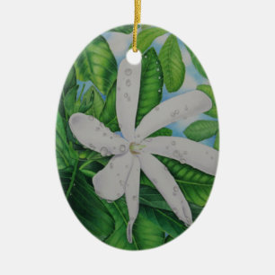 Tiare Tahiti Ceramic Tree Decoration