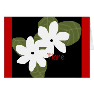 Tiare Tahitian flowers blank card