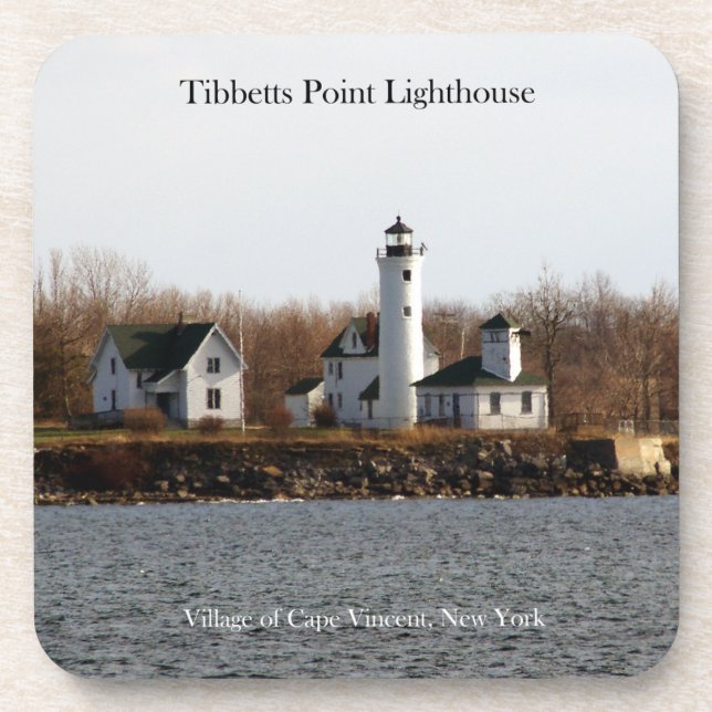 Tibbetts Point Lighthouse 6 plastic coasters (Front)