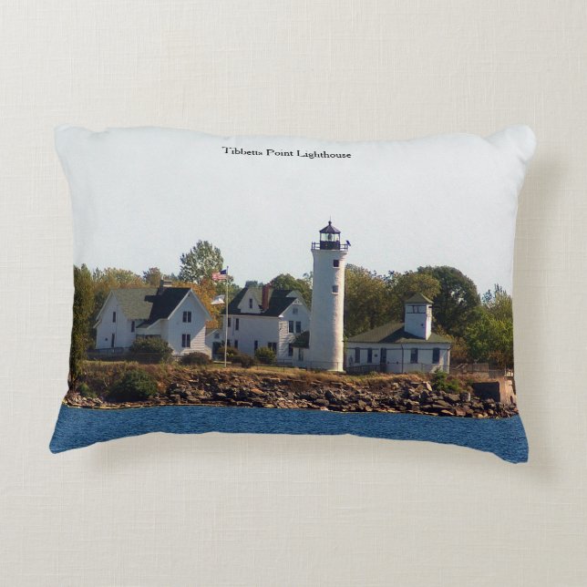Tibbetts Point Lighthouse accent pillow (Back)