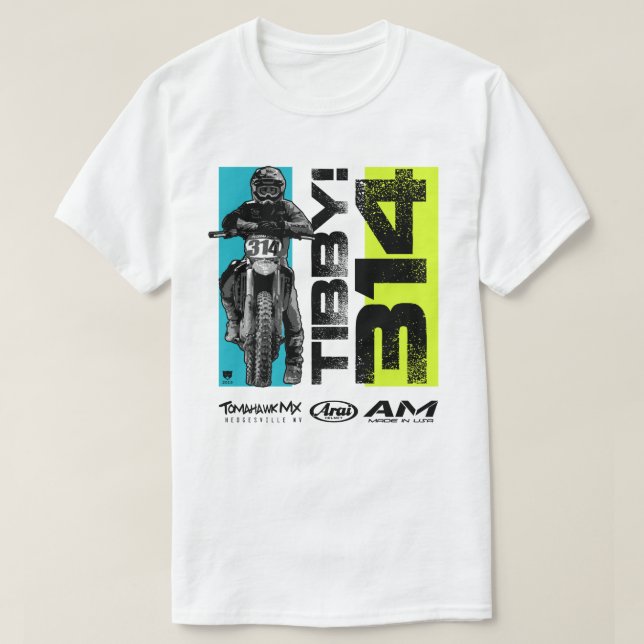 Tibby 314 MX Motocross Motorcycle Dirt Bike T-Shirt (Design Front)
