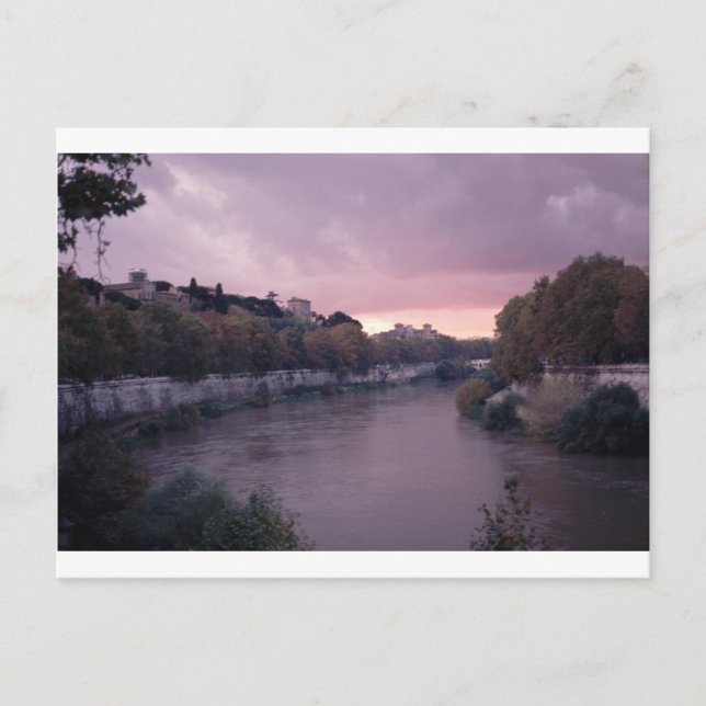 Tiber River at Sunset.png Postcard (Front)
