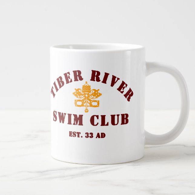 Tiber River Swim Club Large Coffee Mug (Right)