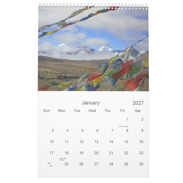 Tibet 2011 Calendar (Jan 2027)