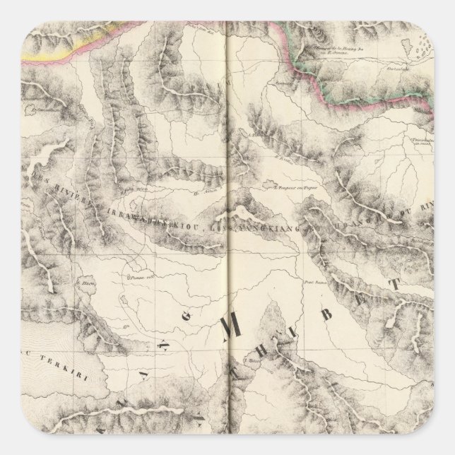 Tibet, Asia 70 Square Sticker (Front)