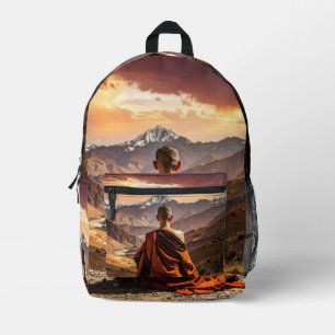 TIbet - Buddhism - Meditation Printed Backpack