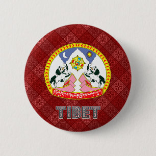 Tibet Coat of Arms 6 Cm Round Badge