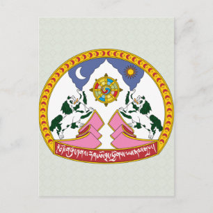 Tibet Coat of Arms detail Postcard