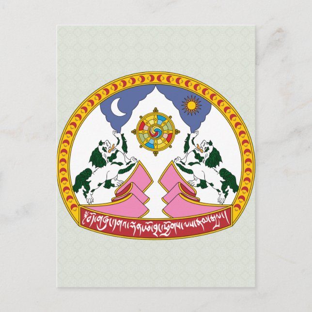 Tibet Coat of Arms detail Postcard (Front)