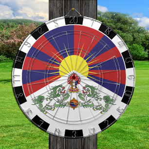 Tibet Dartboard, game board, Tibetan Flag Dartboard