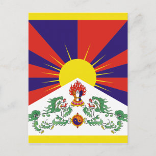tibet flag postcard