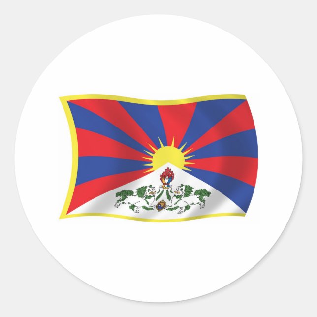 Tibet Flag Sticker (Front)