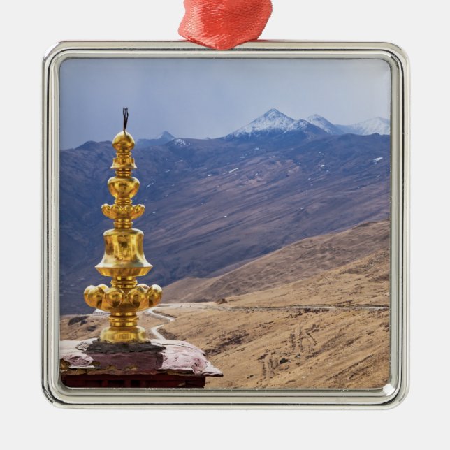 Tibet - Ganden Buddhist Monastery Metal Tree Decoration (Front)