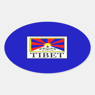 Tibet Oval Sticker