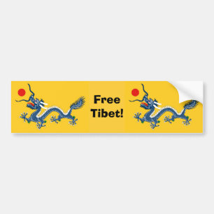 Tibet - Qing Dynasty Flag (1890–1912) Bumper Sticker