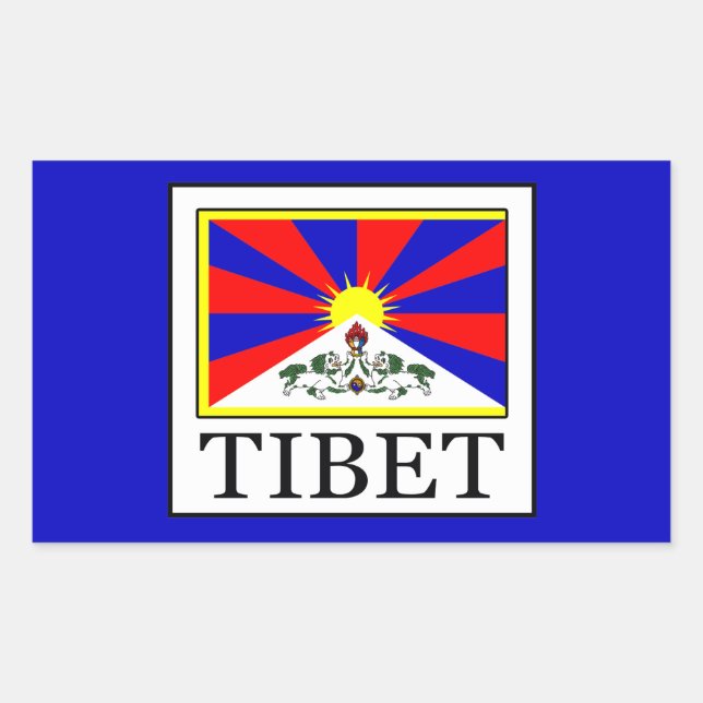 Tibet Rectangular Sticker (Front)
