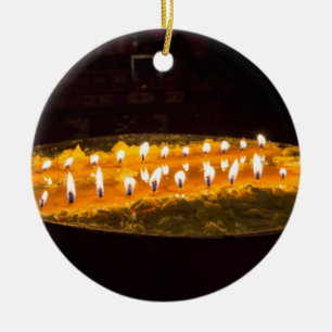 Tibet - Ritual butter lamp Ceramic Tree Decoration