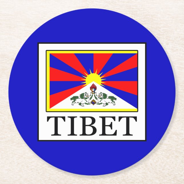 Tibet Round Paper Coaster (Front)