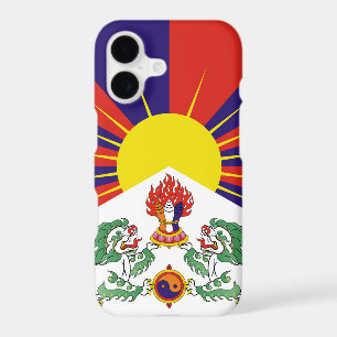 Tibet, Snow Lions, Tibetan flag - The Himalayas
